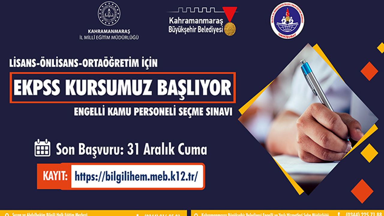 Ücretsiz E-KPSS kursu başlıyor