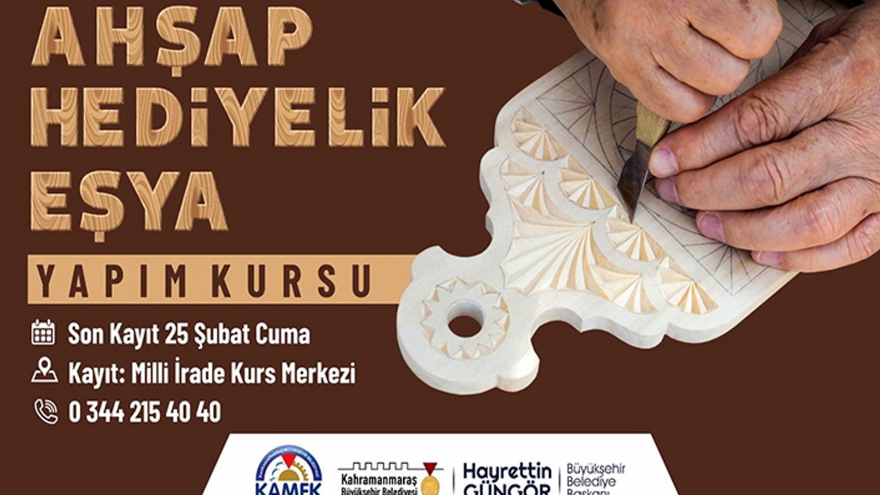 Ahşap hediyelik eşya yapım kursu başlıyor