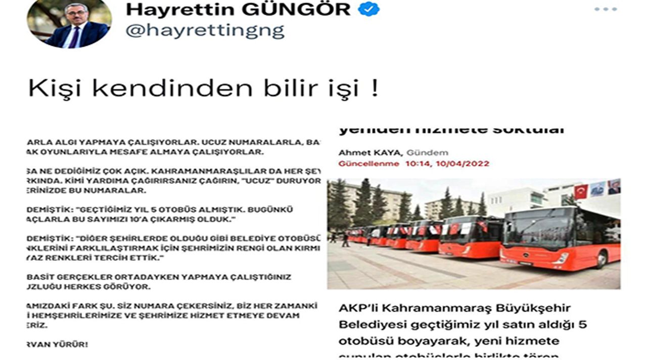 Güngör, araç teslim töreni ile ilgili açıklama yaptı