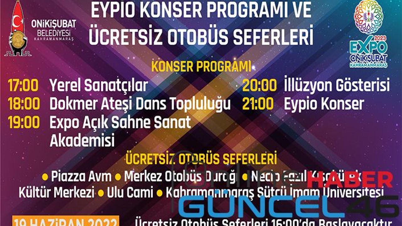 Gençlik Festivali için ücretsiz otobüs seferi
