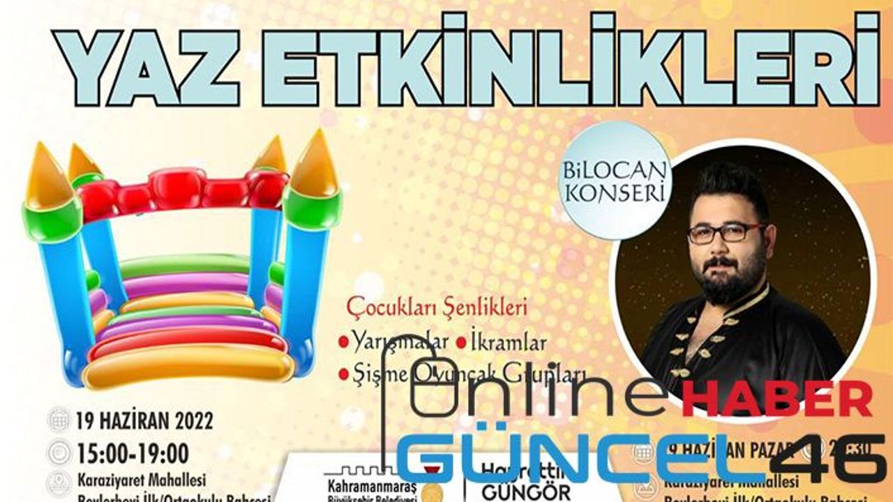 Kahramanmaraşlılar bu yaz müzik ve eğlenceye doyacak