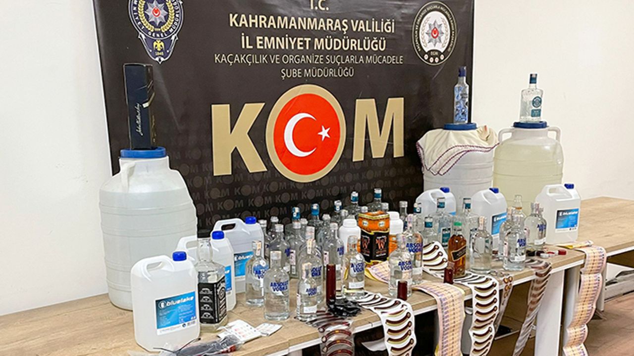 Evinde sahte içki üretimi yapan kişi yakalandı