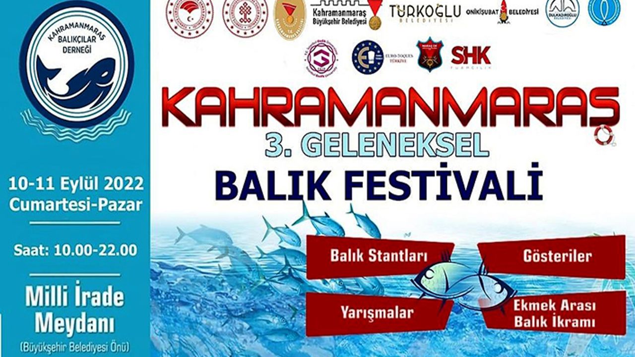 Kahramanmaraş 3. Geleneksel Balık Festivali Başlıyor