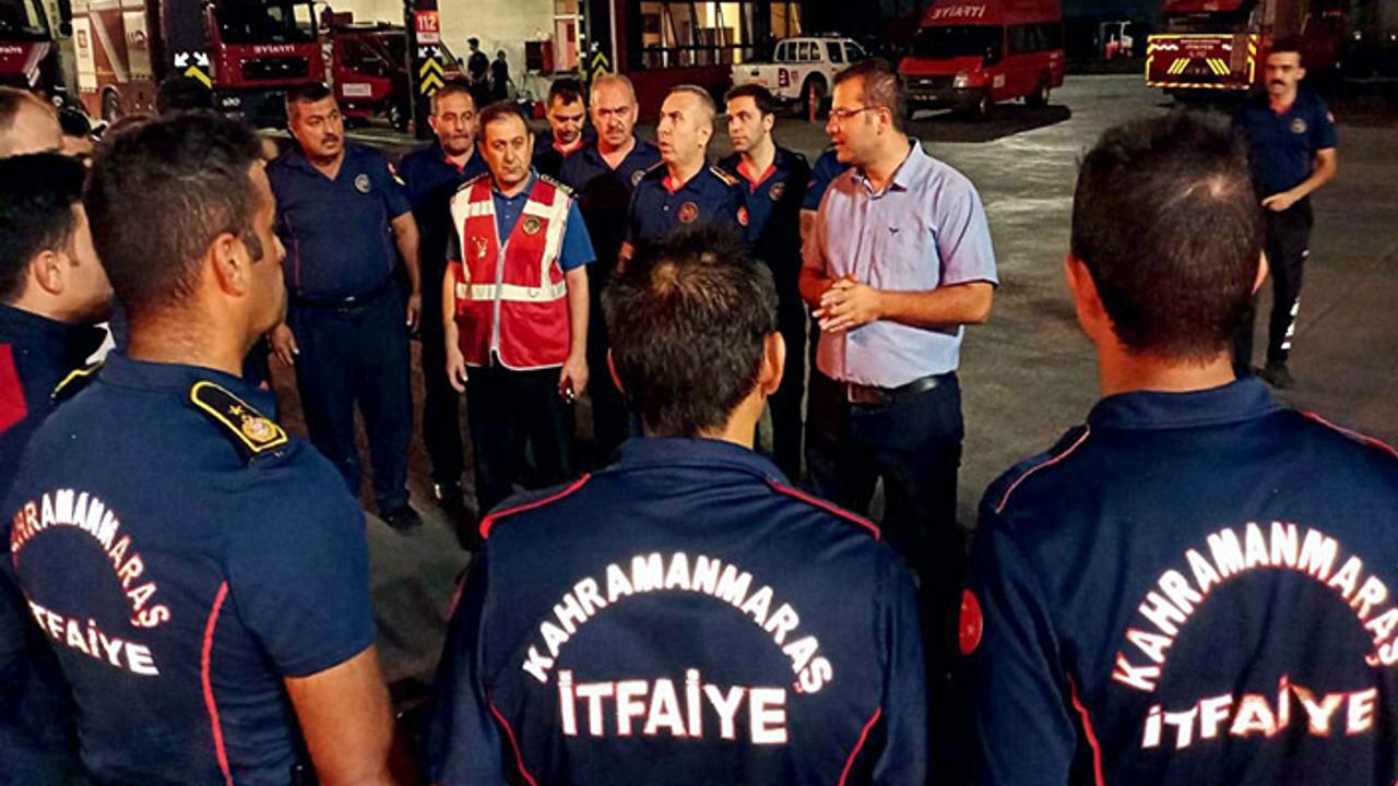 Kahramanmaraş itfaiyesi Mersin için yola çıktı