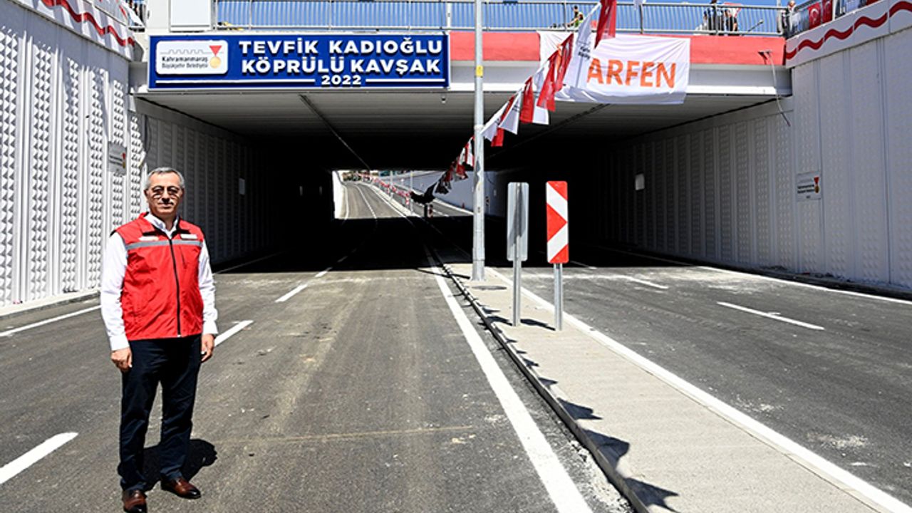 Tevfik Kadıoğlu Köprülü Kavşağı trafiğe açılıyor