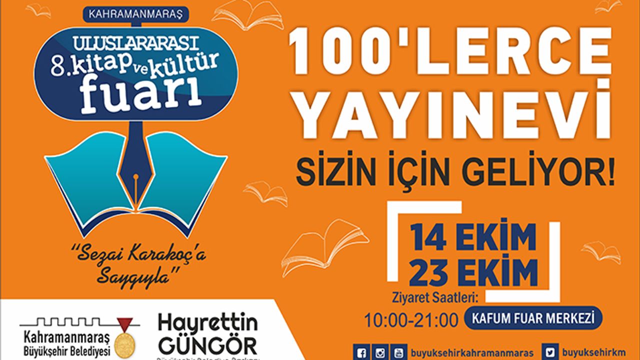 Uluslararası 8. Kitap ve Kültür Fuarı 14 Ekim’de başlıyor