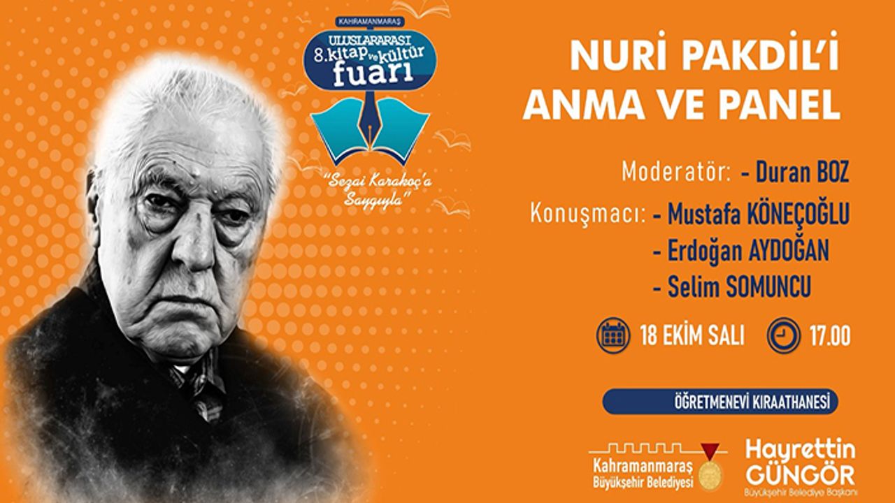 Kudüs Şairi Nuri Pakdil yad edilecek