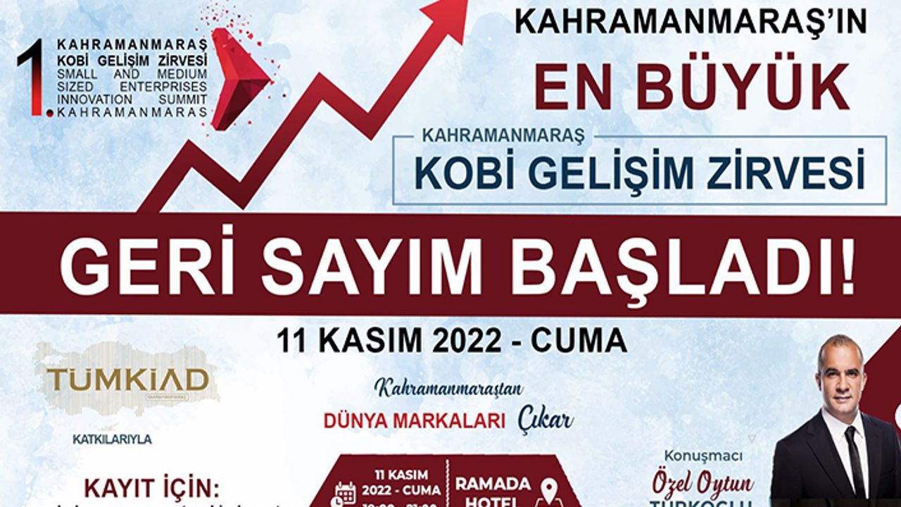 Kahramanmaraş’ın en büyük Kobi Gelişim Zirvesi 11 Kasım’da