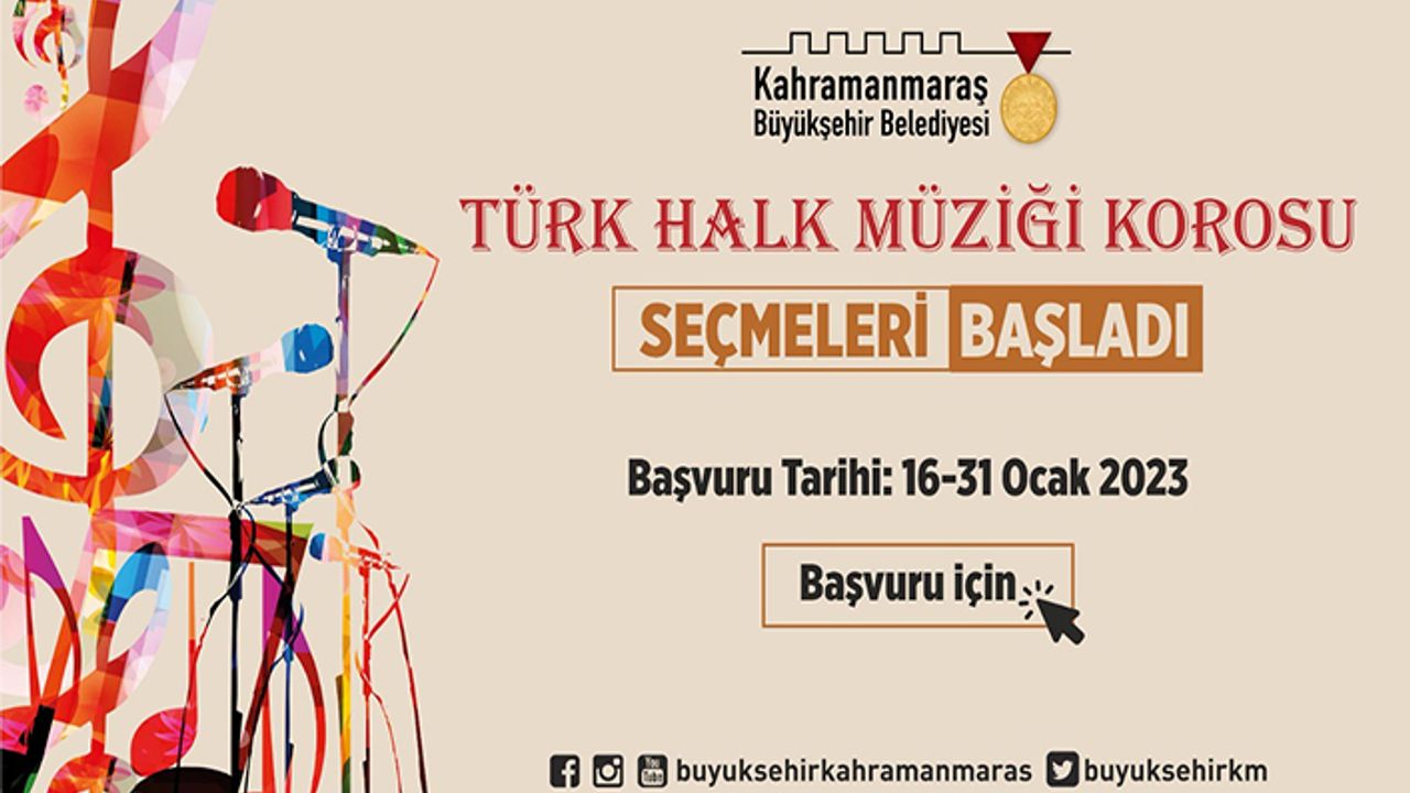 Türk Halk Müziği ve Çocuk Korosu başvuruları başladı