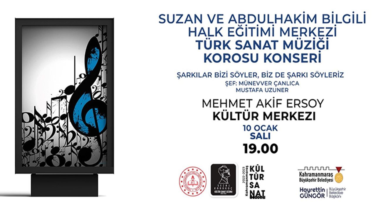 Türk Sanat Müziği Korosu vatandaşlarla buluşacak