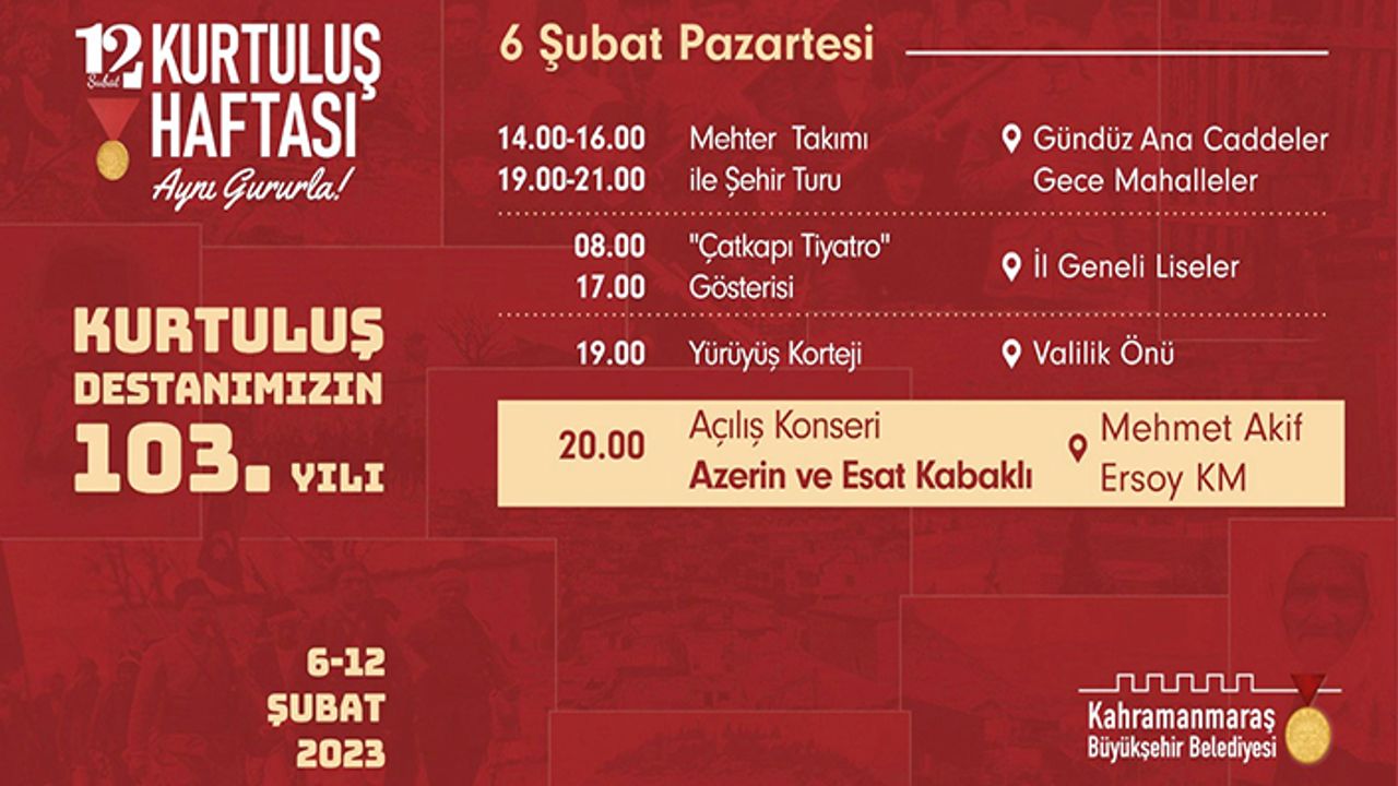 12 Şubat Kurtuluş Haftası Kutlamaları başlıyor