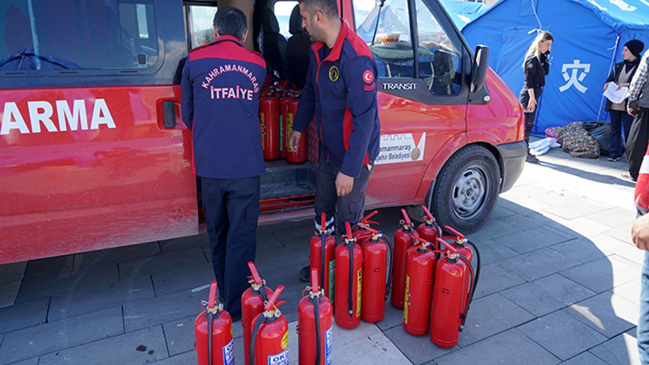Geçici Barınma merkezlerinde yangına karşı önlem