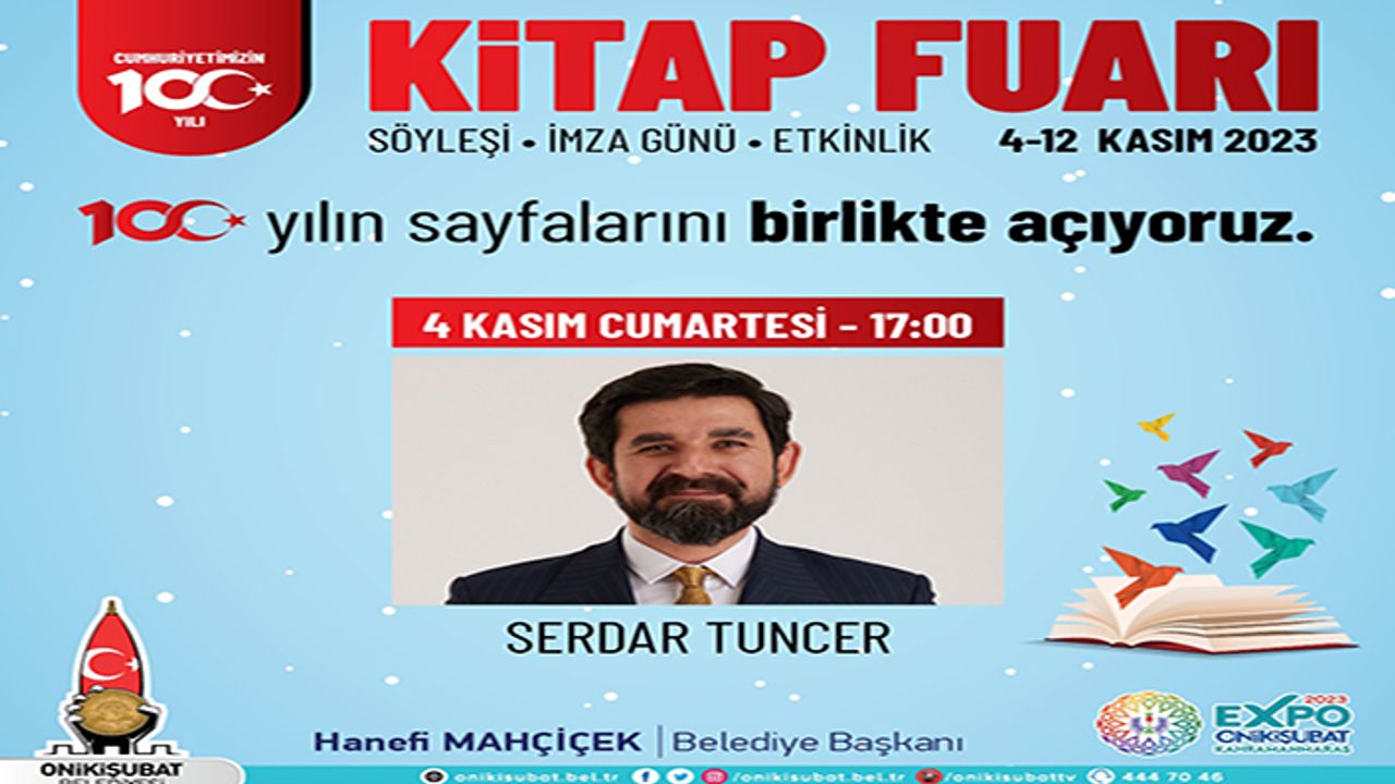 EXPO 2023 Kitap Fuarı’nın ilk konuğu Serdar Tuncer