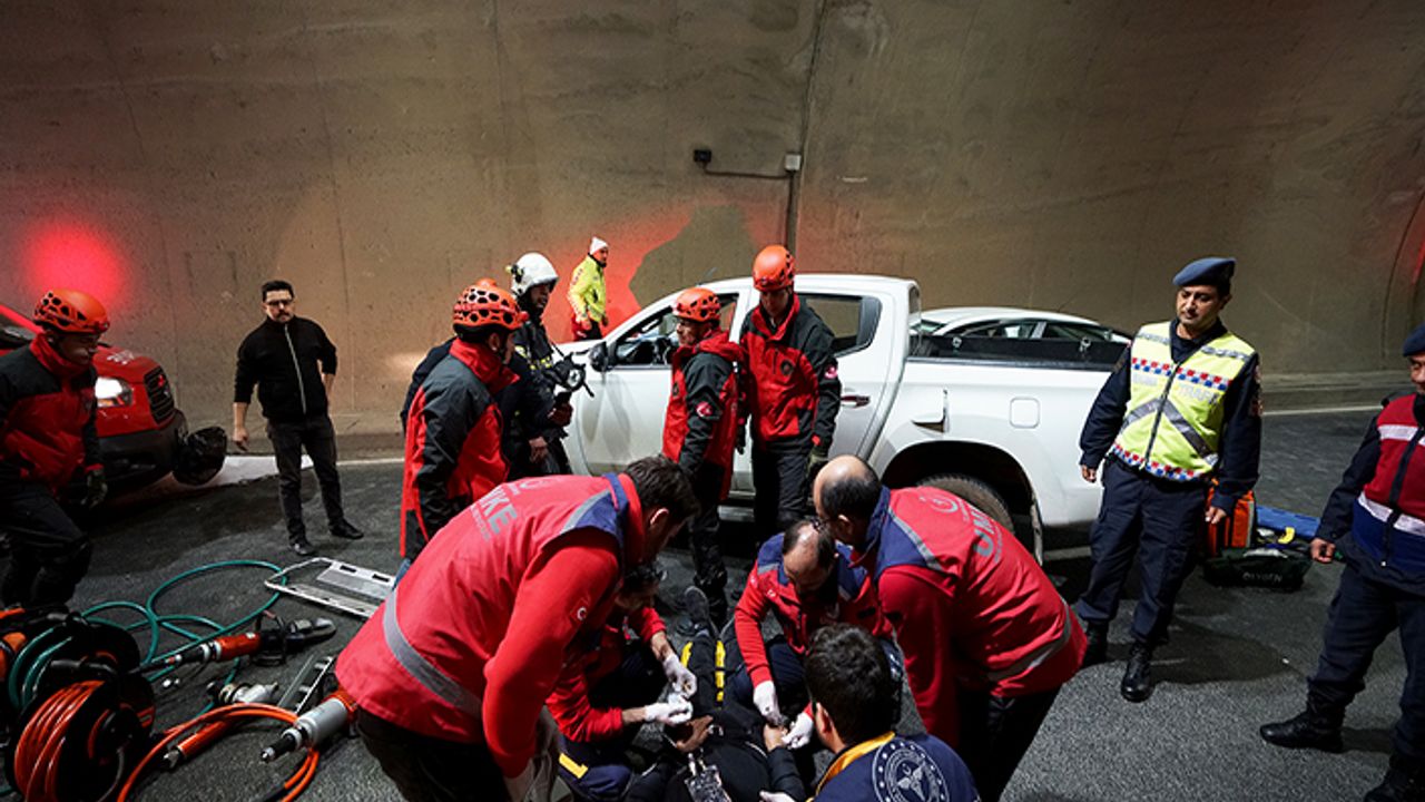 Tünelde yangın, trafik kazası, kurtarma KBRN tatbikat