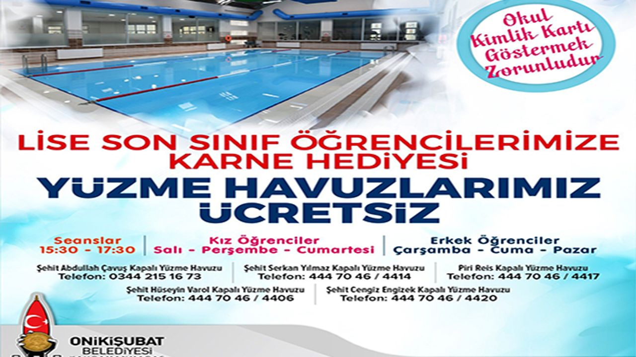 Lise son sınıf öğrencileri Onikişubat Belediyesi’nden moral hediyesi