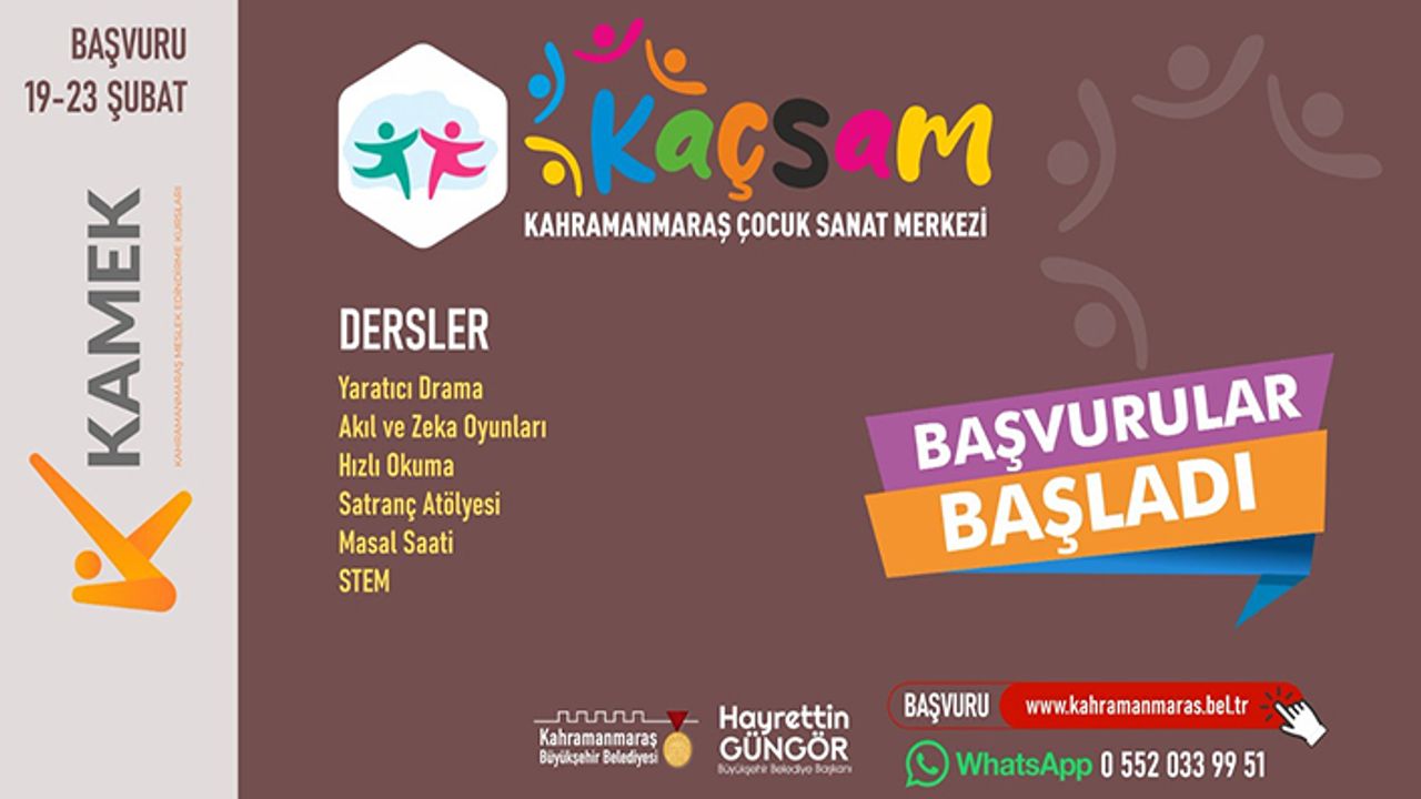 Büyükşehir’in Çocuk Sanat Merkezi’nde yeni dönem başvuruları başladı