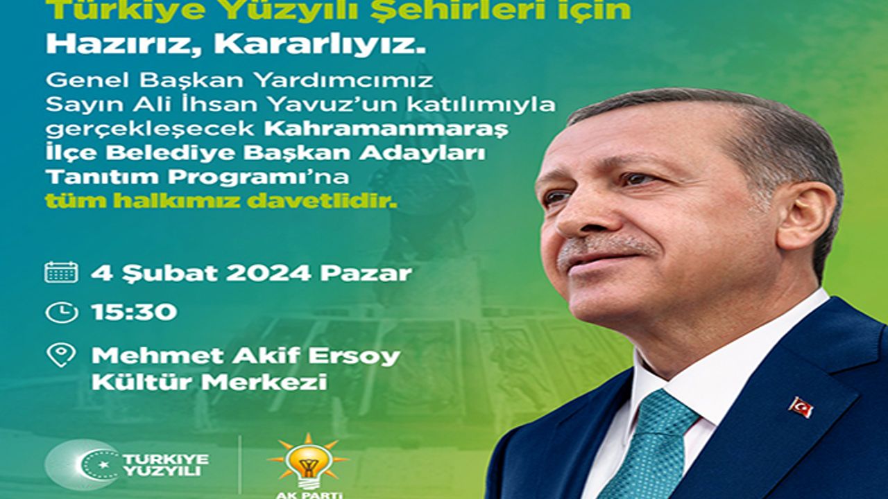 Doğan, “Cumhurbaşkanımız 6 Şubat’ta Kahramanmaraş’ta olacak”