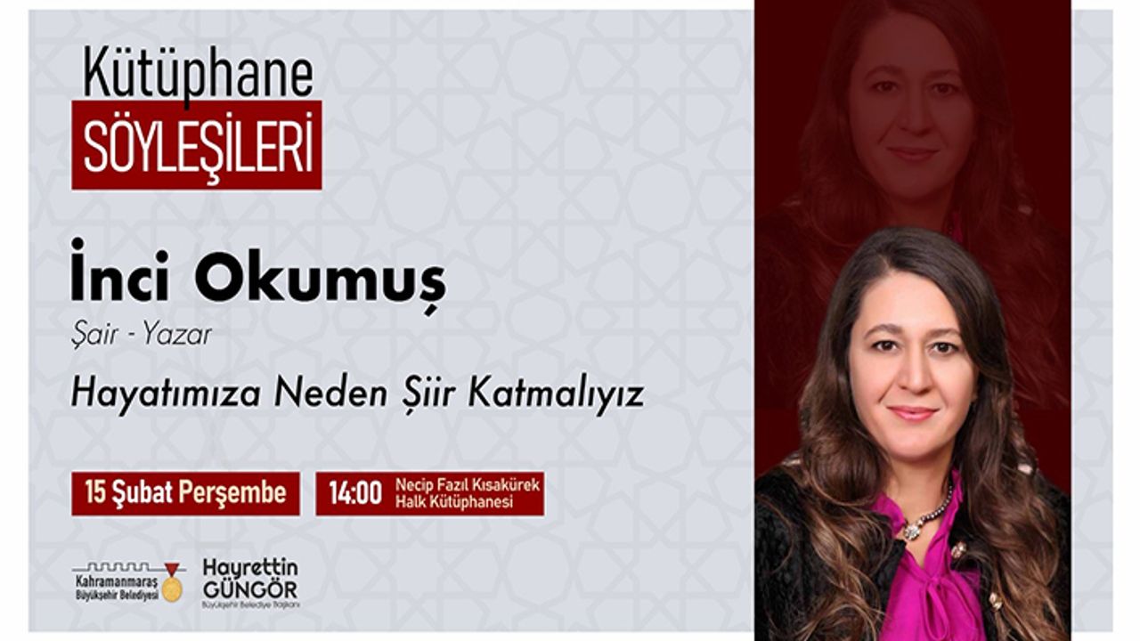 Kütüphane Söyleşileri’nin konuğu İnci Okumuş olacak