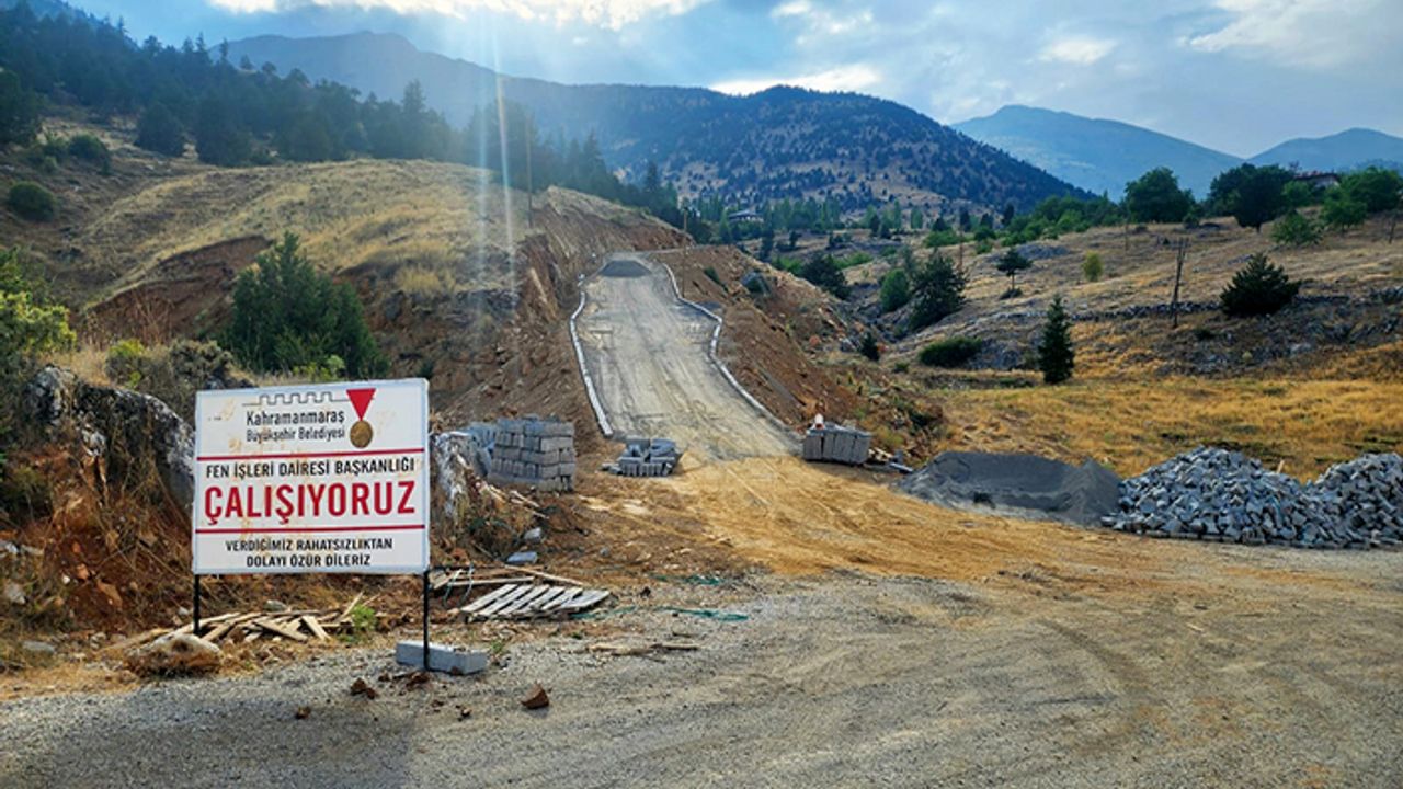 Büyükşehir, Göksun kırsalında ulaşım yatırımlarını sürdürüyor