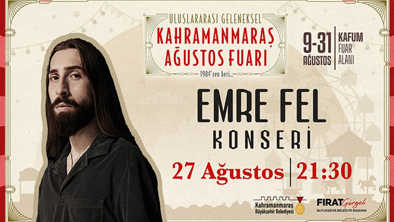 Sanatçı Emre Fel, KAFUM’da sahne alacak