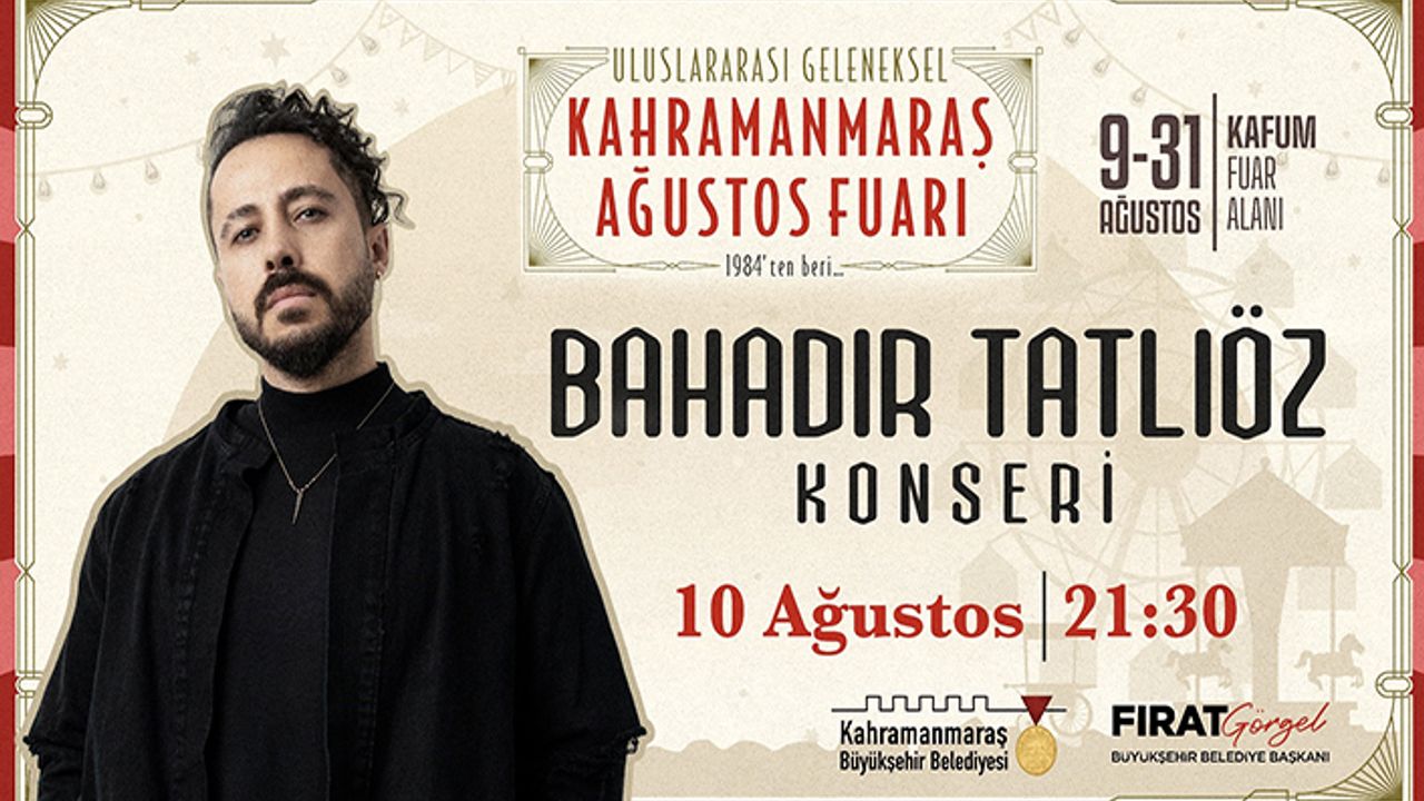 Sevilen Sanatçı Bahadır Tatlıöz fuarda sahne alacak
