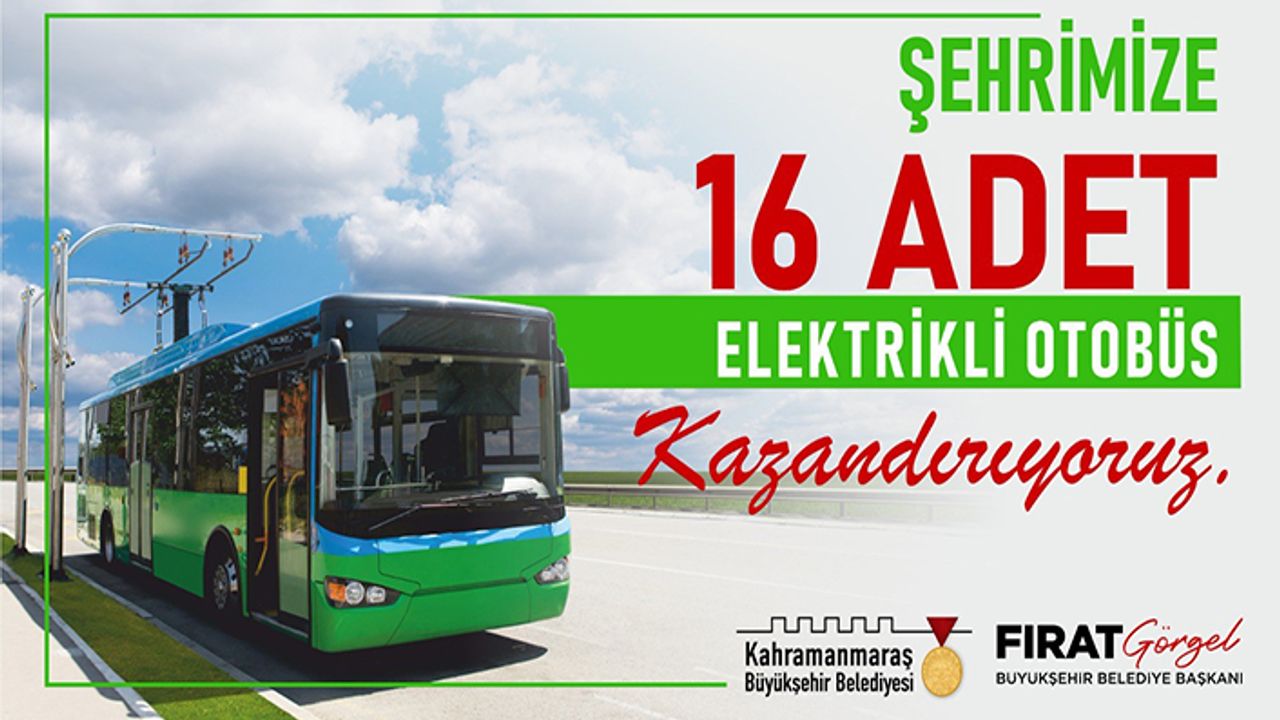 Büyükşehir 16 Elektrikli otobüs alıyor