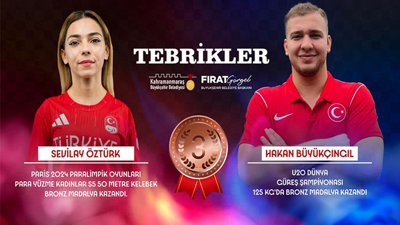 Görgel’den Kahramanmaraşlı Milli sporcular Öztürk ve Büyükçıngıl’a tebrik