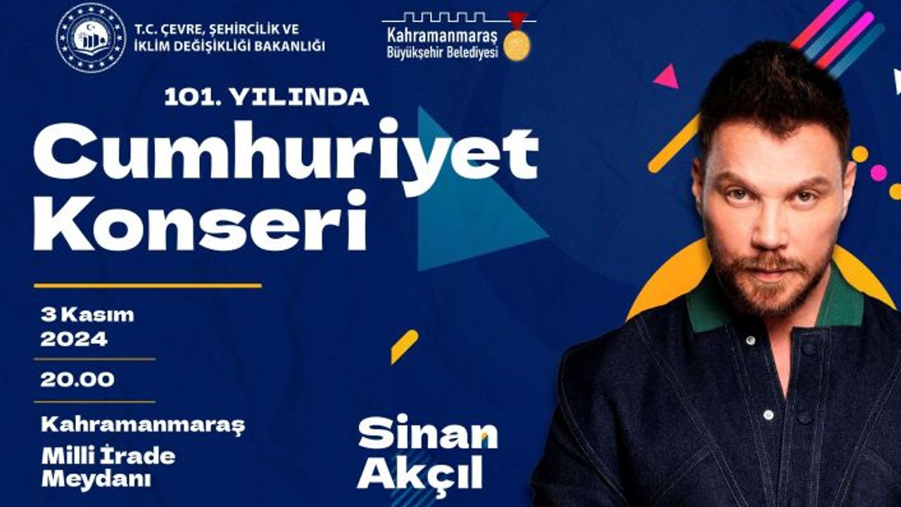 Sinan Akçıl, Cumhuriyet konserinde sahne alacak