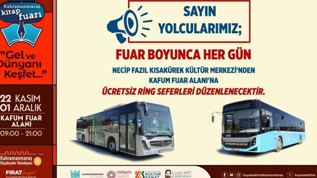 Büyükşehir’den Kitap Fuarı’na ücretsiz ring seferi