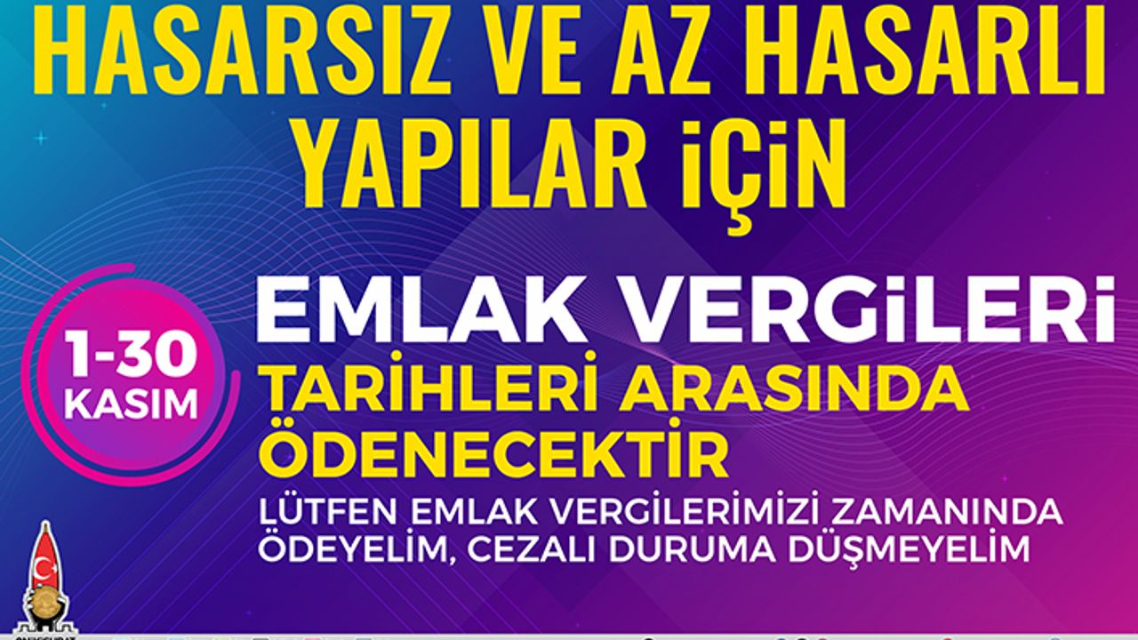 Onikişubat Belediyesi’nden önemli Emlak Vergisi ödemesi hatırlatması