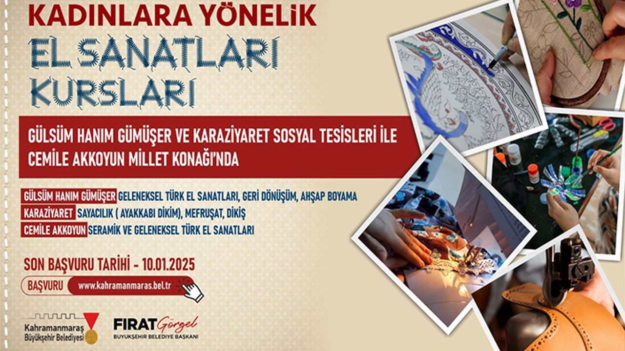 Kadınlara yönelik kurslarda yeni dönem başvuruları başladı