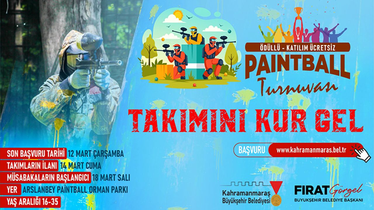 Büyükşehir’in Paintball turnuvası gençleri bekliyor