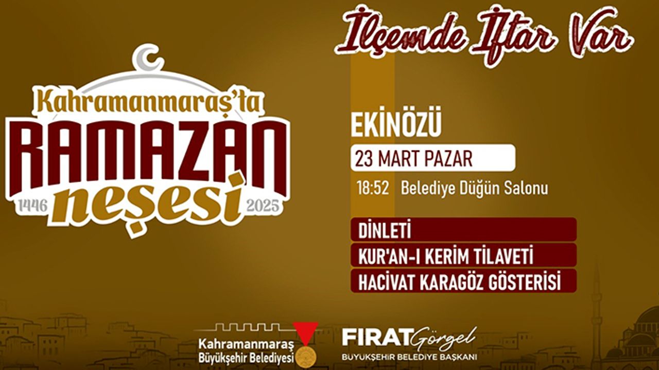 Ekinözü’nde gönüller Büyükşehir’in iftar sofrasında buluşacak