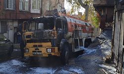 Kahramanmaraş’ta su tankeri seyir halinde alev aldı