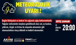 Onikişubat ve Andırın’da sağanak yağış uyarısı