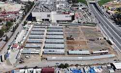 Yeni Geçici Çarşı hızla hizmete hazırlanıyor
