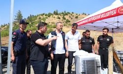 Başkan Toptaş ve Kaymakam Çiğdem, yangın bölgesinde vatandaşları ziyaret etti
