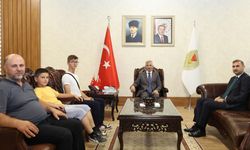 Dünya İkincisi Atlı Okçu Musab İsmail Şahanoğlu’ndan Vali Ünlüer’e ziyaret