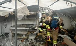 Kahramanmaraş’ta Konteyner Kentte yangın