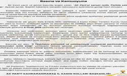 AK Parti Kahramanmaraş İl Kadın Kolları’ndan istifa iddialarına yanıt