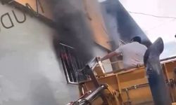 Onikişubat Belediyesi personelinden ev yangınına örnek müdahale