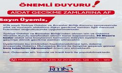 KMTSO’dan aidat gecikme zamlarına af