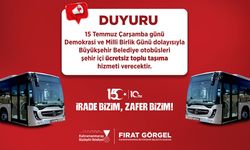 15 Temmuz’da Büyükşehir’den ücretsiz toplu taşıma hizmeti