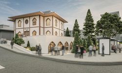 Depremde hasar alarak yıkılan Fatma Gölcü Camii, hızla yükseliyor