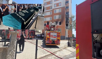 Kahramanmaraş'ta yangında yaşamını yitiren 3 kardeş son yolculuğuna uğurlandı