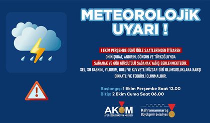 4 İlçede sağanak yağış uyarısı