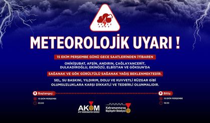 Büyükşehir’den 8 ilçede kuvvetli sağanak uyarısı