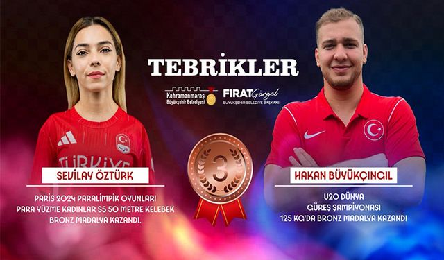 Görgel’den Kahramanmaraşlı Milli sporcular Öztürk ve Büyükçıngıl’a tebrik