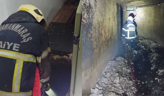 Kahramanmaraş’ta fabrikanın klima kanalında yangın