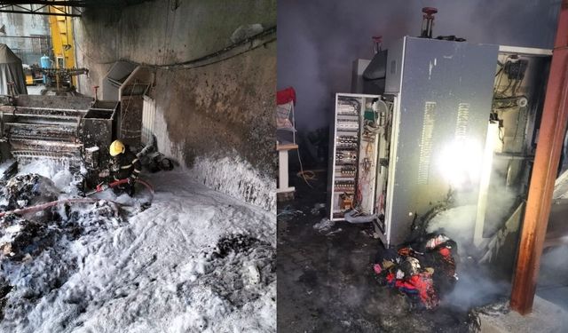 Geri dönüşüm tesisi alevlere teslim oldu